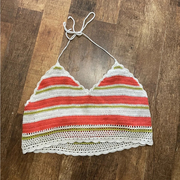 Aerie multicolored crochet halter tank top - Picture 1 of 5